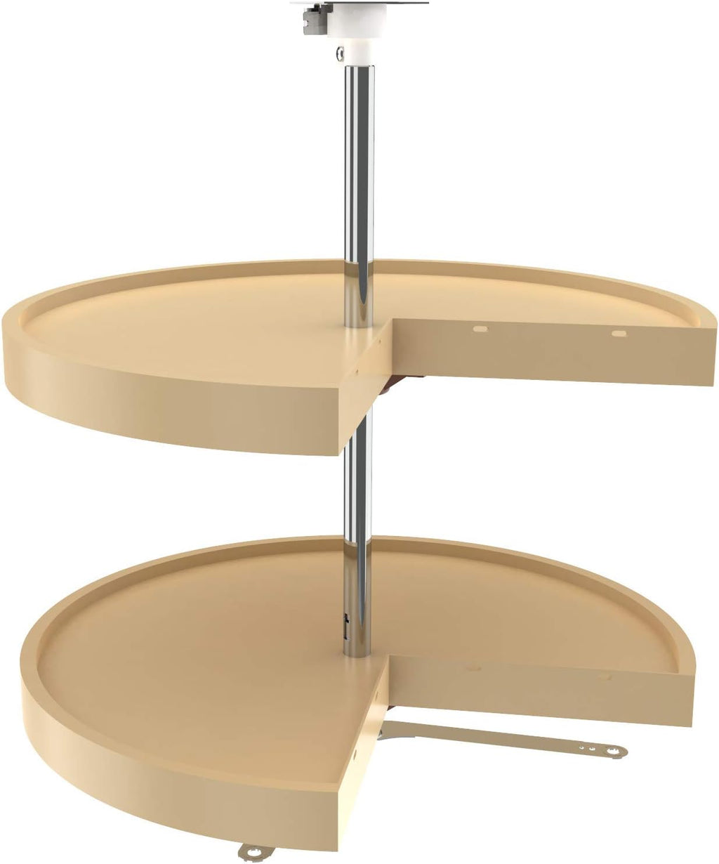 24-Inch Almond Polymer 2-Shelf Lazy Susan Z8524