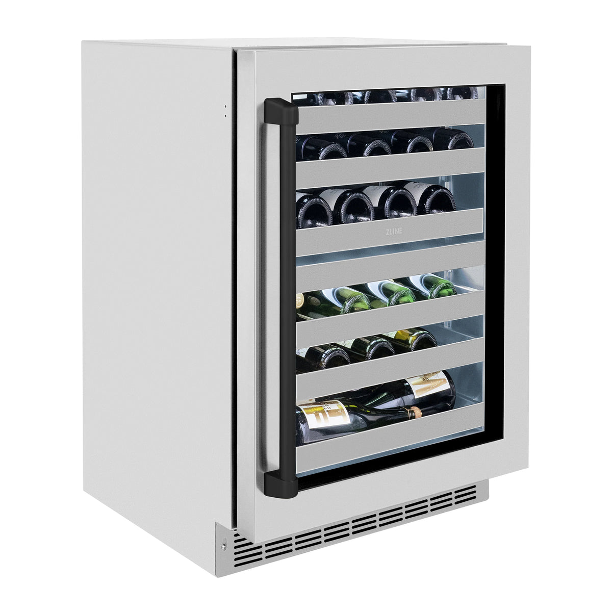24 Bottle Dual Zone Wine Cooler with Stainless Steel Glass Door O645598