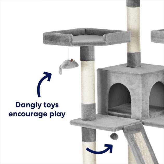 72-in Faux Fur Cat Tree Condo K909