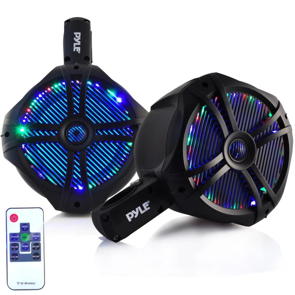 6.5 Inch 200 Watt Marine Dual Tower Wakeboard Speakers, Black B149