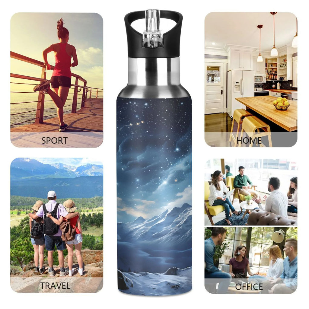 Stainless Steel Insulated Water Bottle with Straw Lid D69364