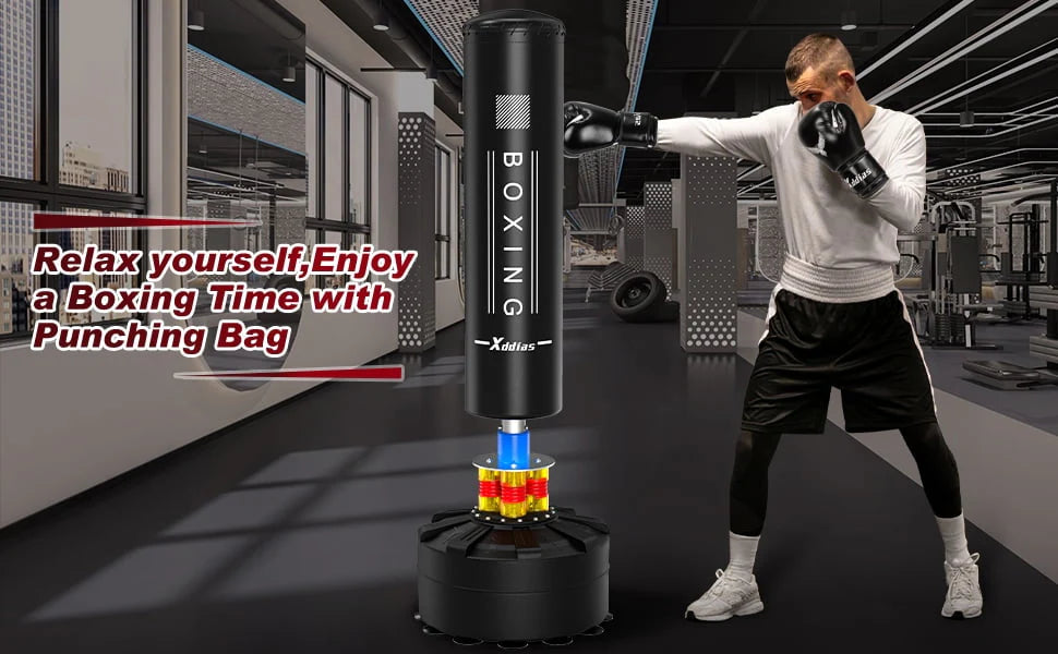 Punching Bag with Stand 70''-205lbs Freestanding T379621