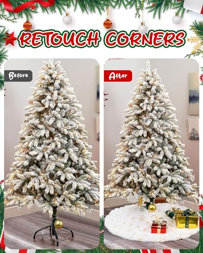 White 48 Inches Faux Fur Christmas Tree Skirt K7535