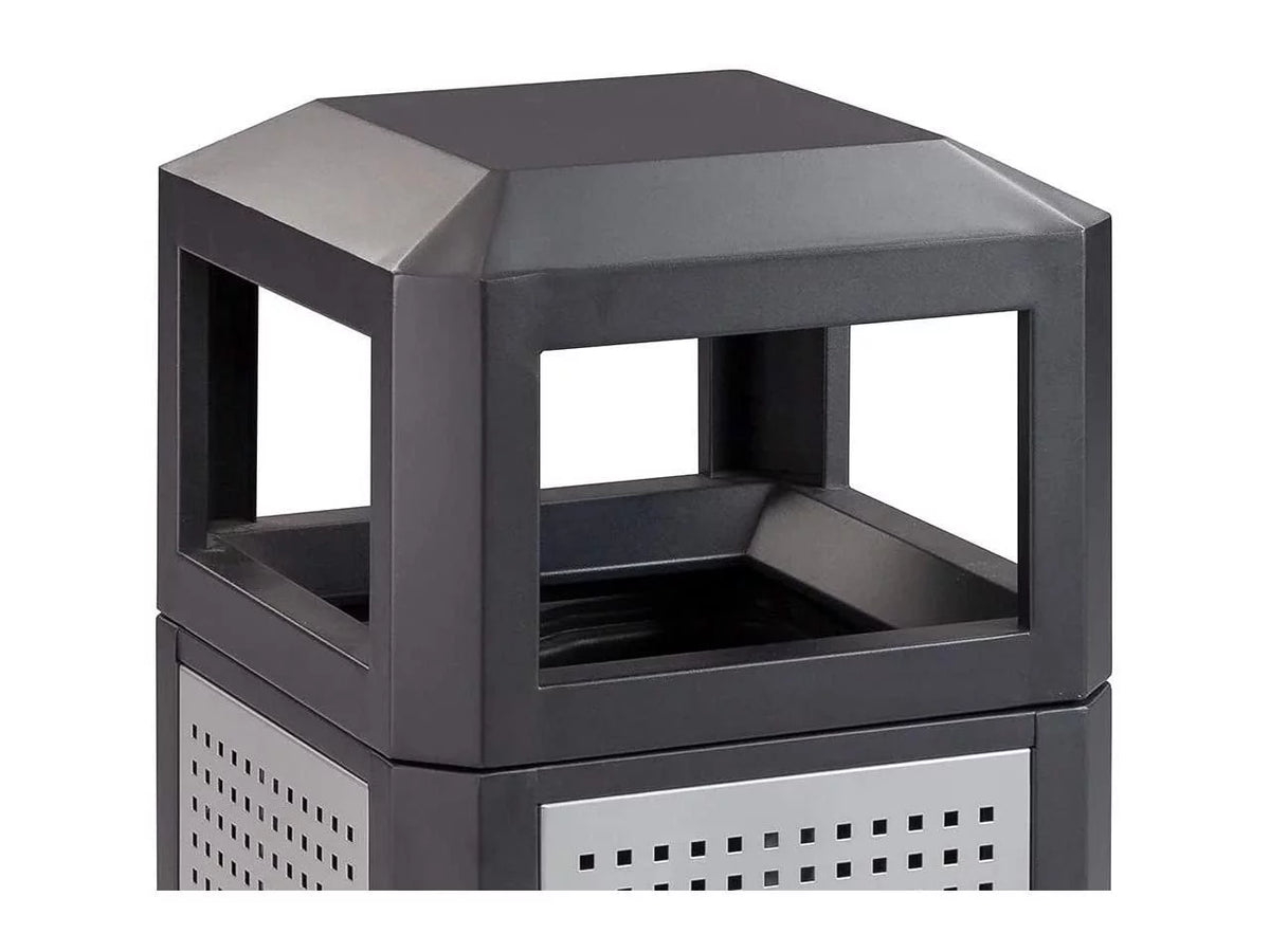 Steel Waste Container 15gal Black C73735