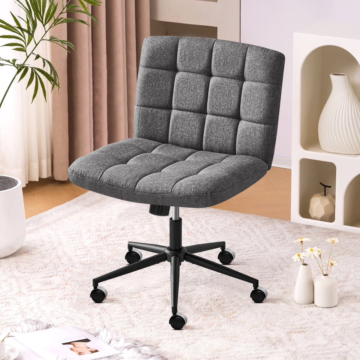DarkGrey Swivel Desk Chair Z82783