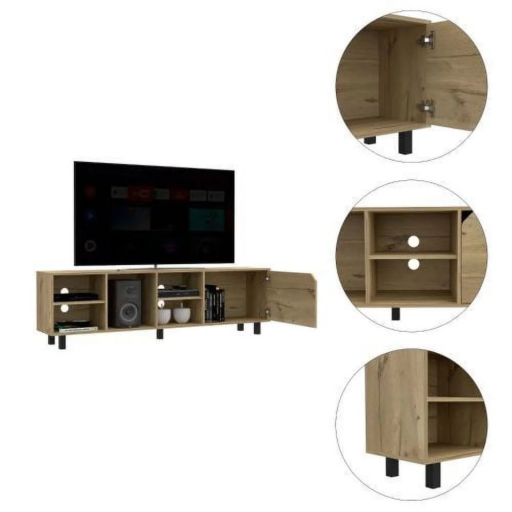 Light Oak Tv Stand with Shelves M20708