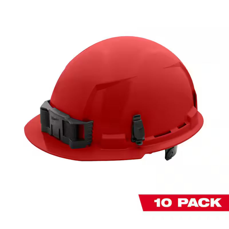 Red Type 1 Class E Front Brim Non-Vented Hard Hat 10-Pack B24144