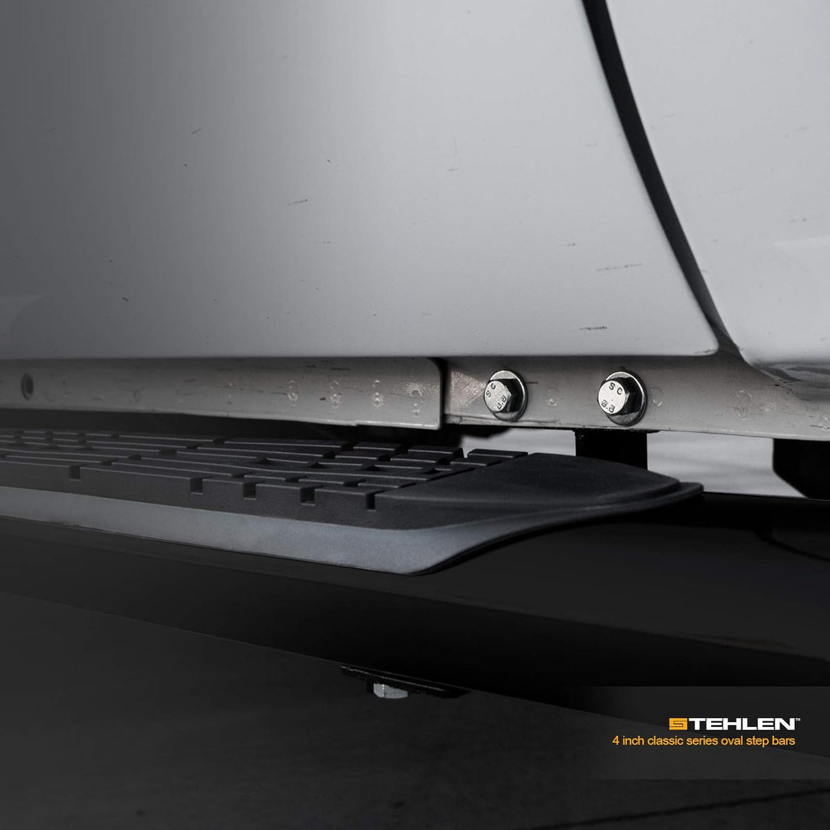 Black 4 Oval Side Step Nerf Bars Crew Cab P8227