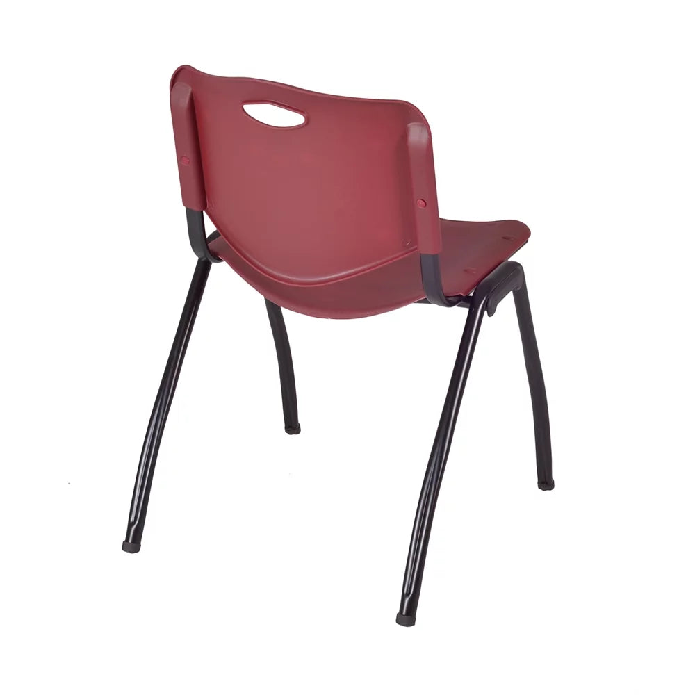 36" Square Breakroom Table & 4 Stack Chairs F289787