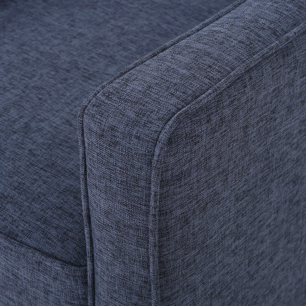 Dark Blue Tufted Fabric Recliner C9658