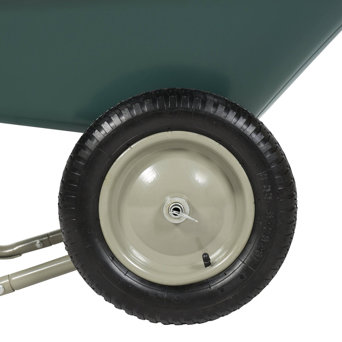 Green Dual Wheel Wheelbarrow Yard Cart Y817