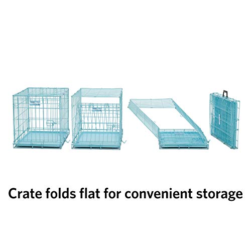 42-inch Double Door Dog Crate with Pet Bed, 2 Bowls and Privacy Cover Z748239