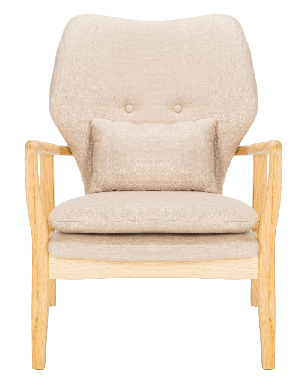 Beige Natural Accent Chair with Pillow G591279