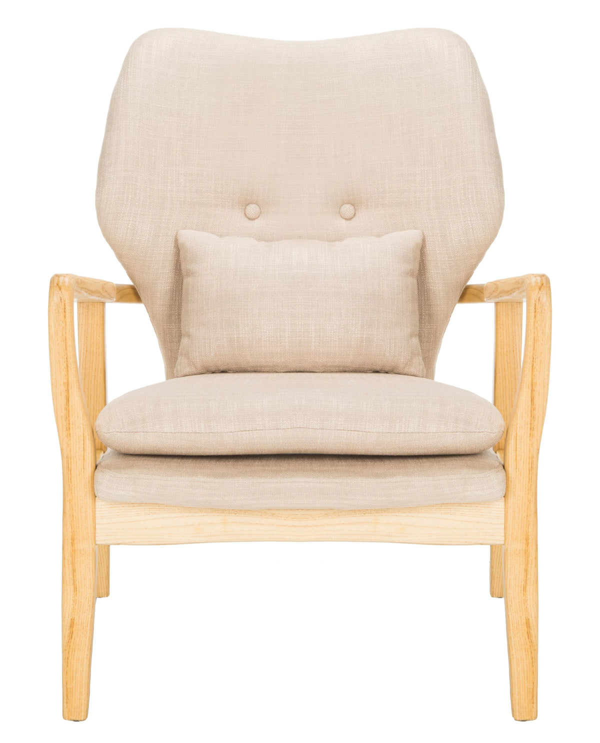Beige Natural Accent Chair with Pillow G591279