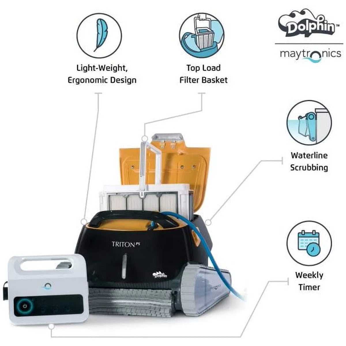 Inground Robotic Pool Cleaner with Caddy & Cover L885948