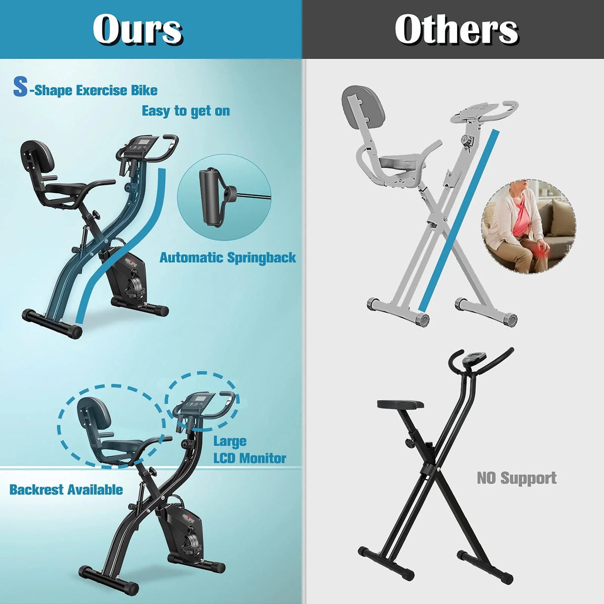 Foldable Exercise Bike V69884