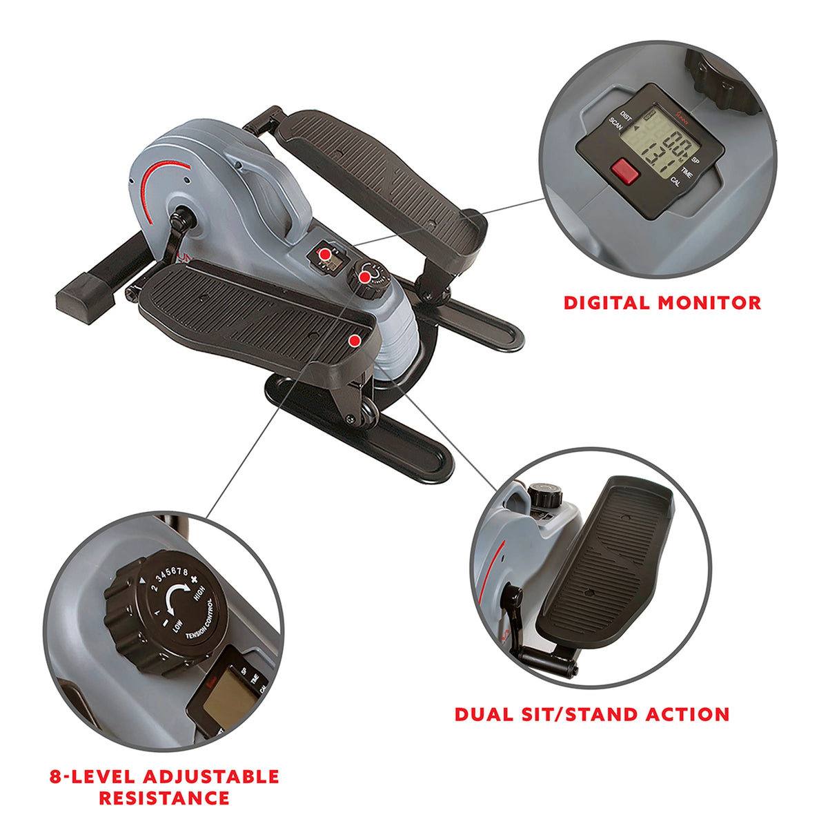 Compact Magnetic Standing Elliptical Machine with Handlebars B70780