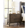 Two Drawer Walnut Nightstand S75902