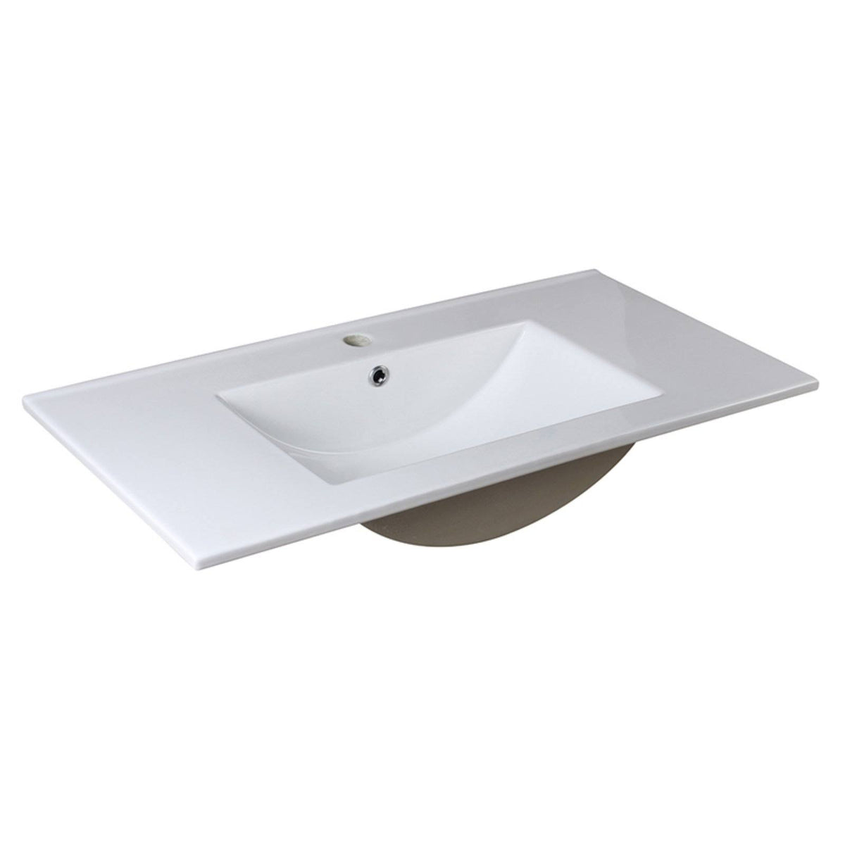White Integrated Sink and Countertop U1600