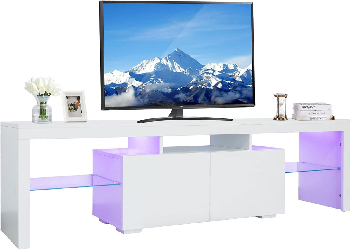 Brown Wood TV Stand with Sliding Barn Door D546