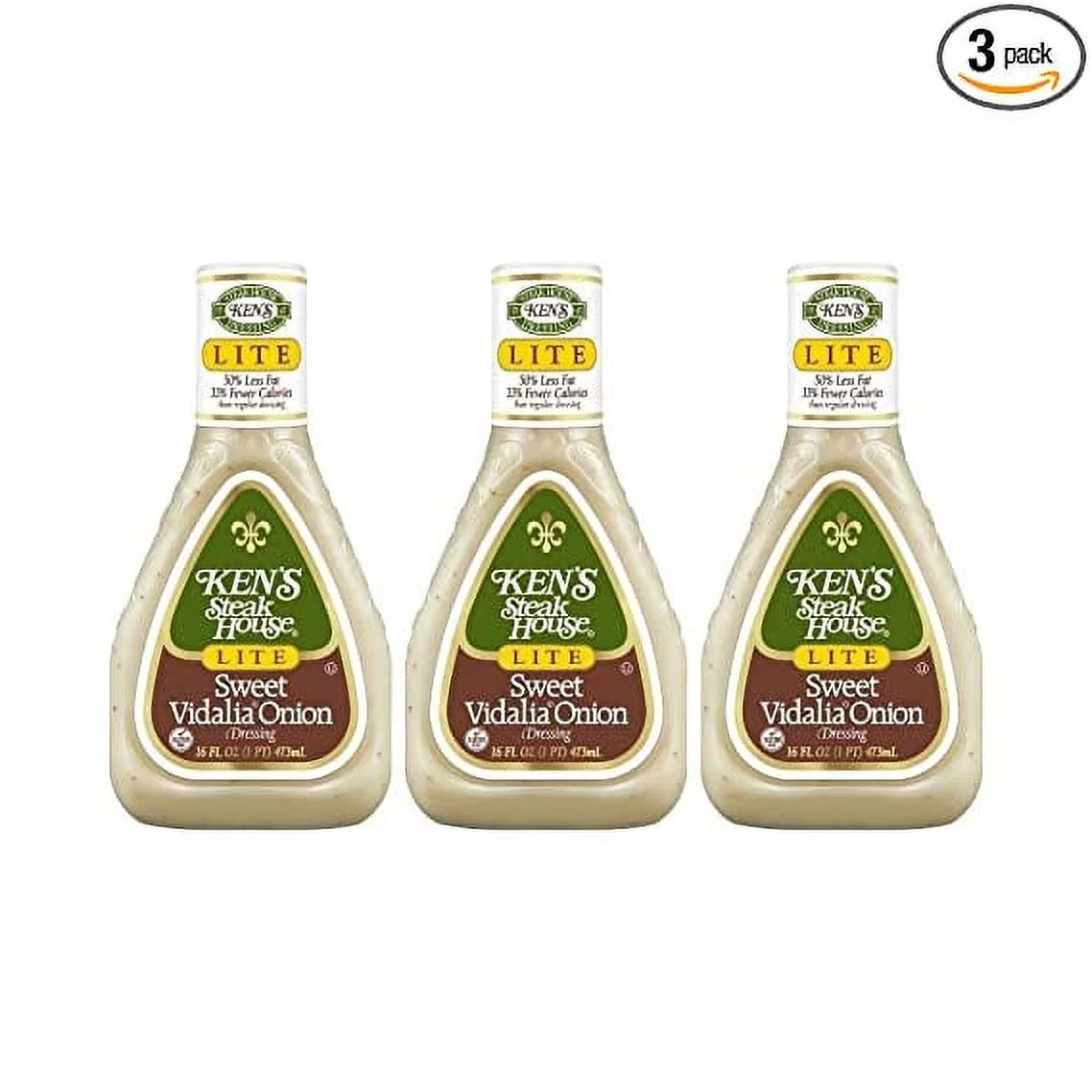 Lite Sweet Vidalia Onion Dressing, 16 FL OZ (Pack of 3) G524622