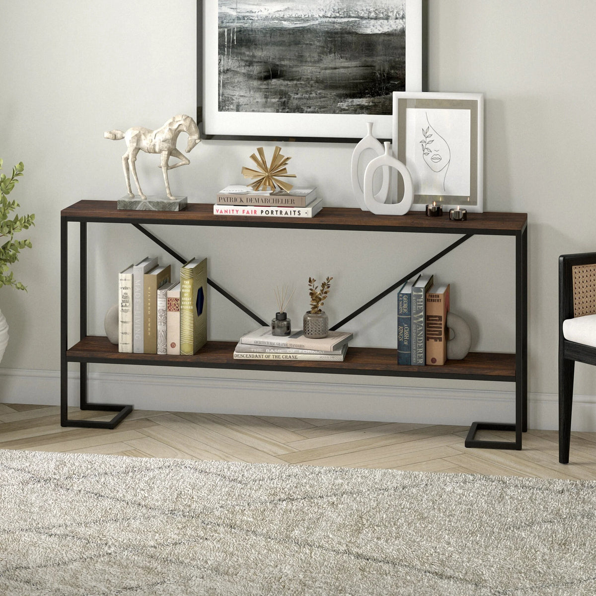 64" Wide Rectangular Console Table M1147