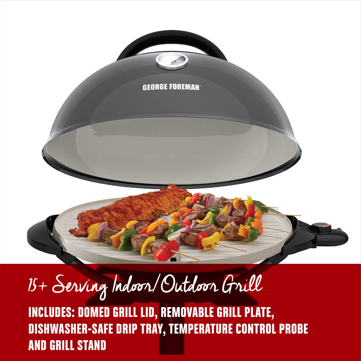 Electric Indoor Outdoor Grill with Ceramic Plates B93597