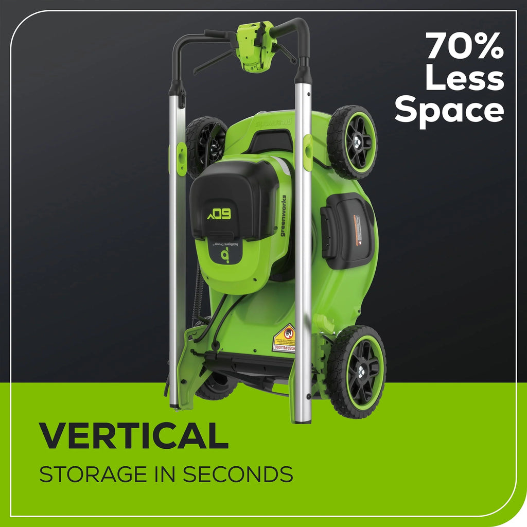 60V 21” Self-Propelled Lawn Mower with 5.0 Ah Batteries & Charger O243