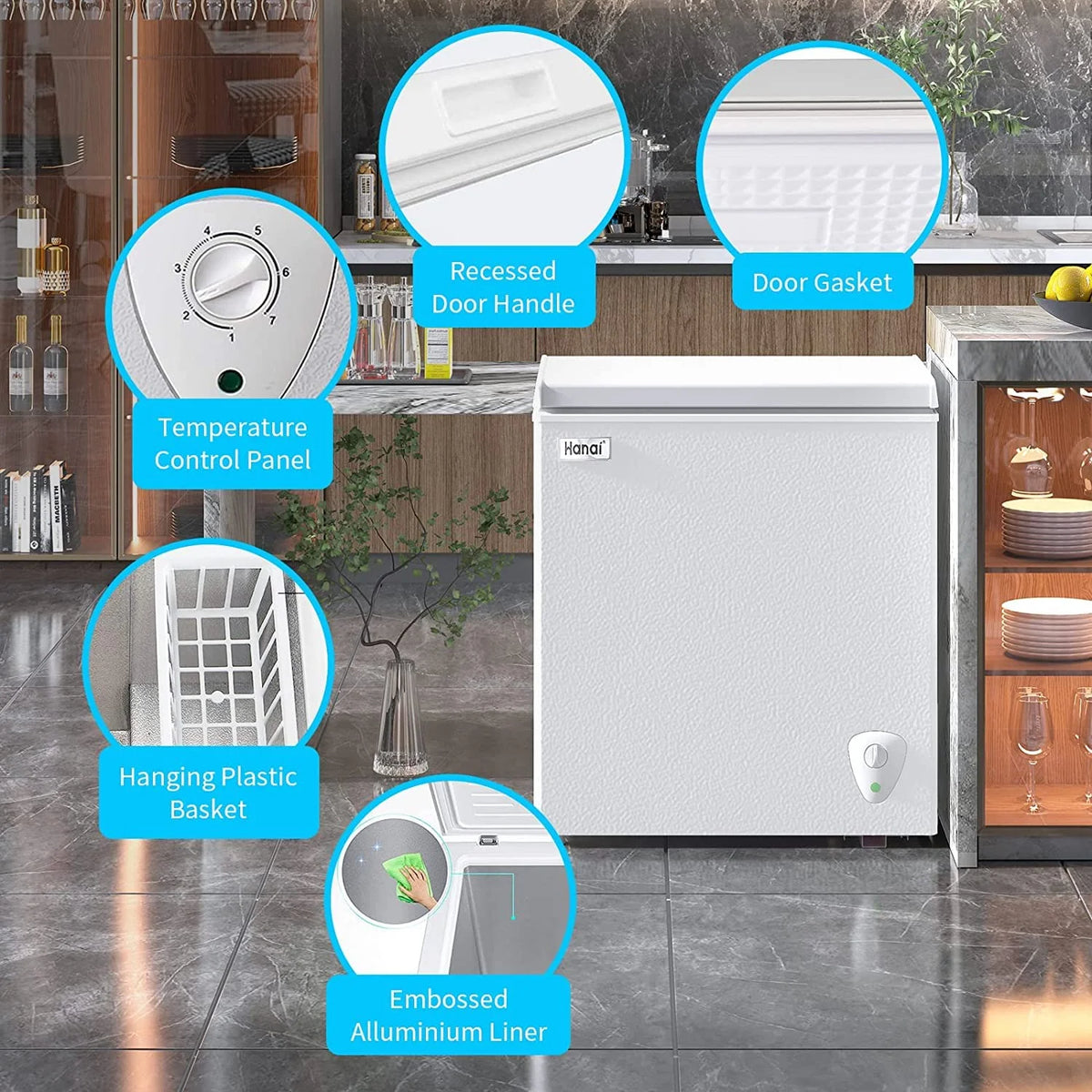 5.0 Cu.ft White Chest Freezer L761557