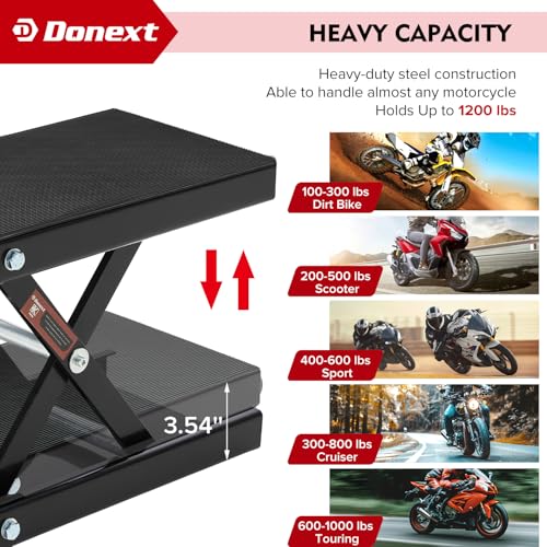 Red 1200 LB Motorcycle Lift Scissor Jack C479659