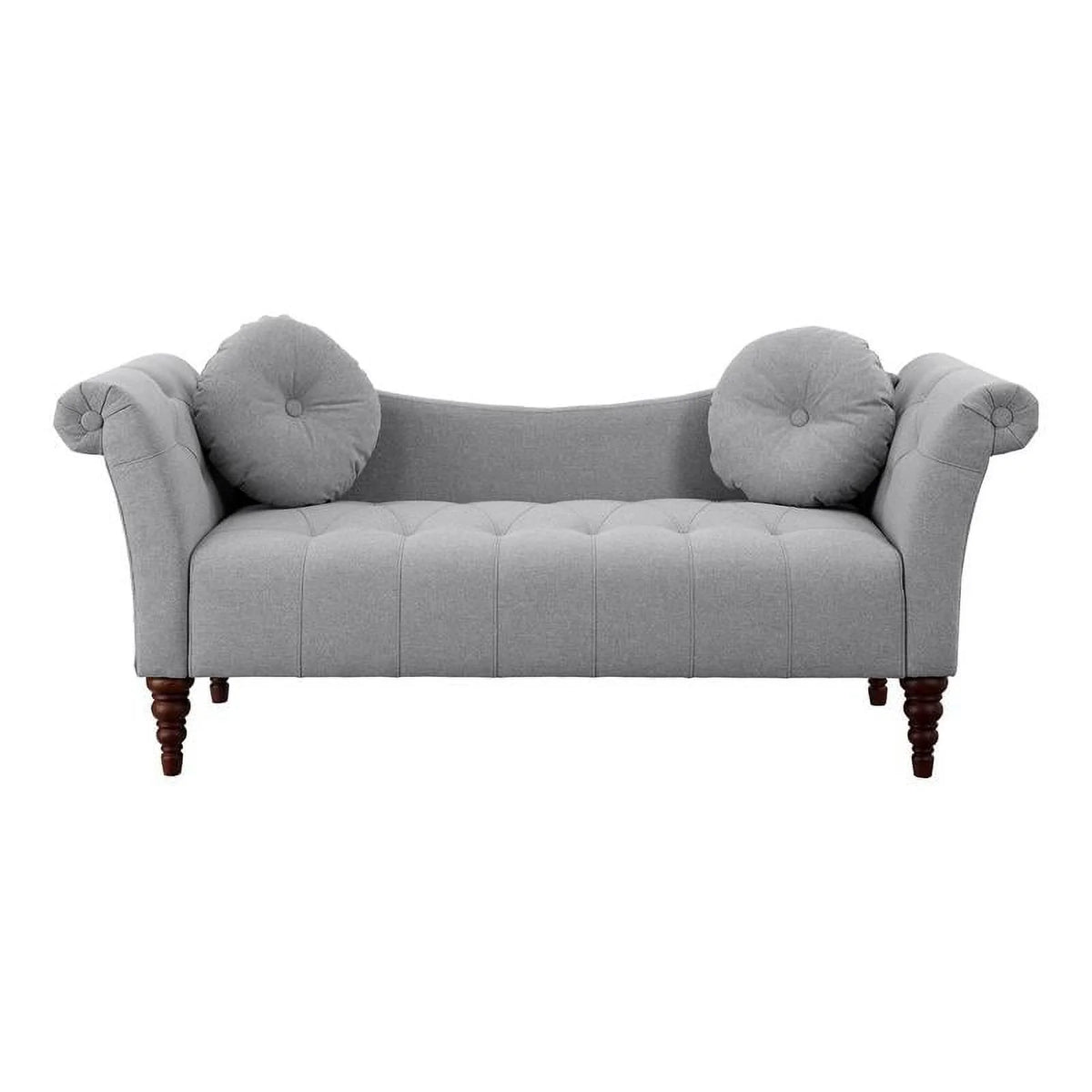 75" Traditional Fabric Settee with 2 Pillows I9789