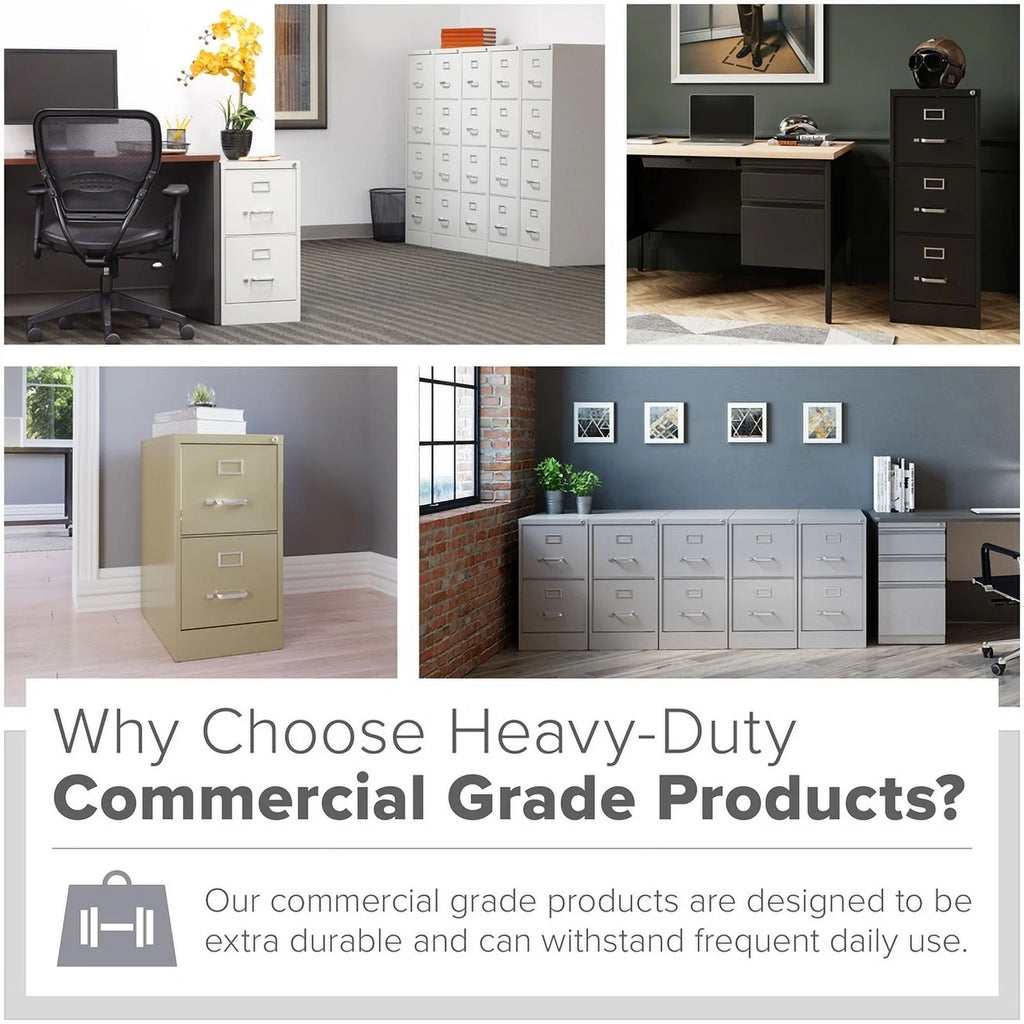 25" 4-Drawer Metal Vertical File Cabinet in Gray O531380