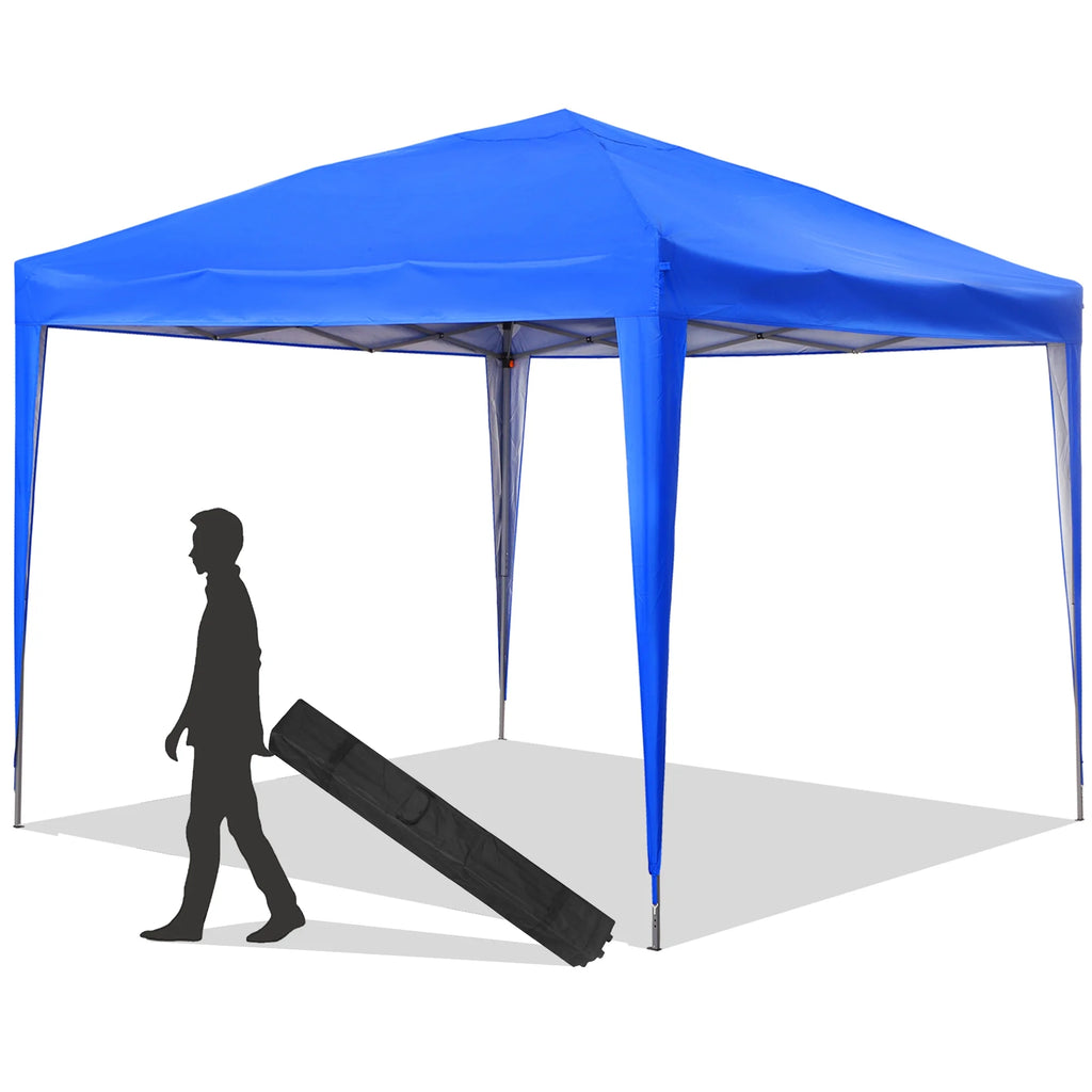 10 ft x 10 ft White Pop Up Canopy Tent with Carry Bag R5536