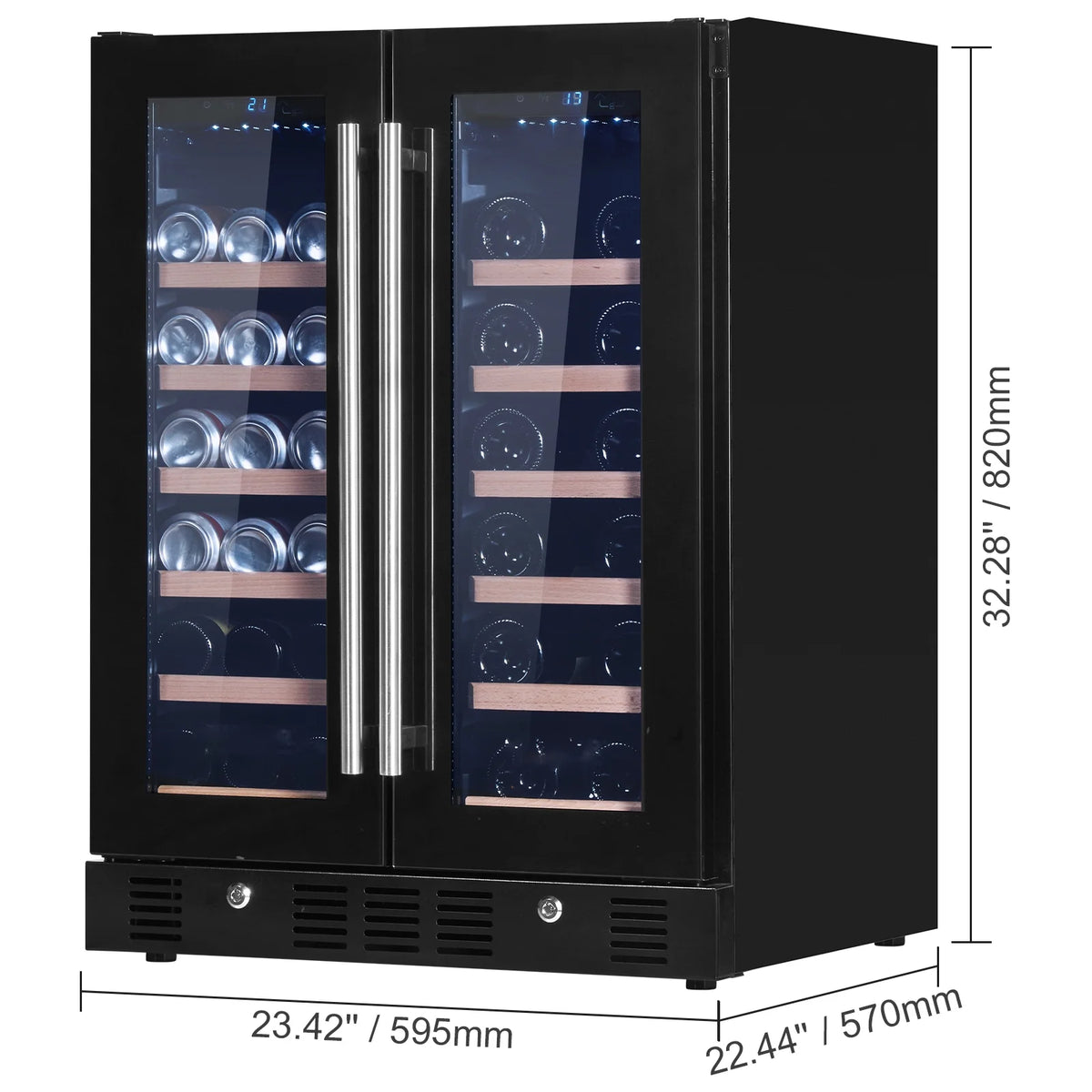 78 Cans 20 Bottle Stainless Steel Wine Cooler T70096