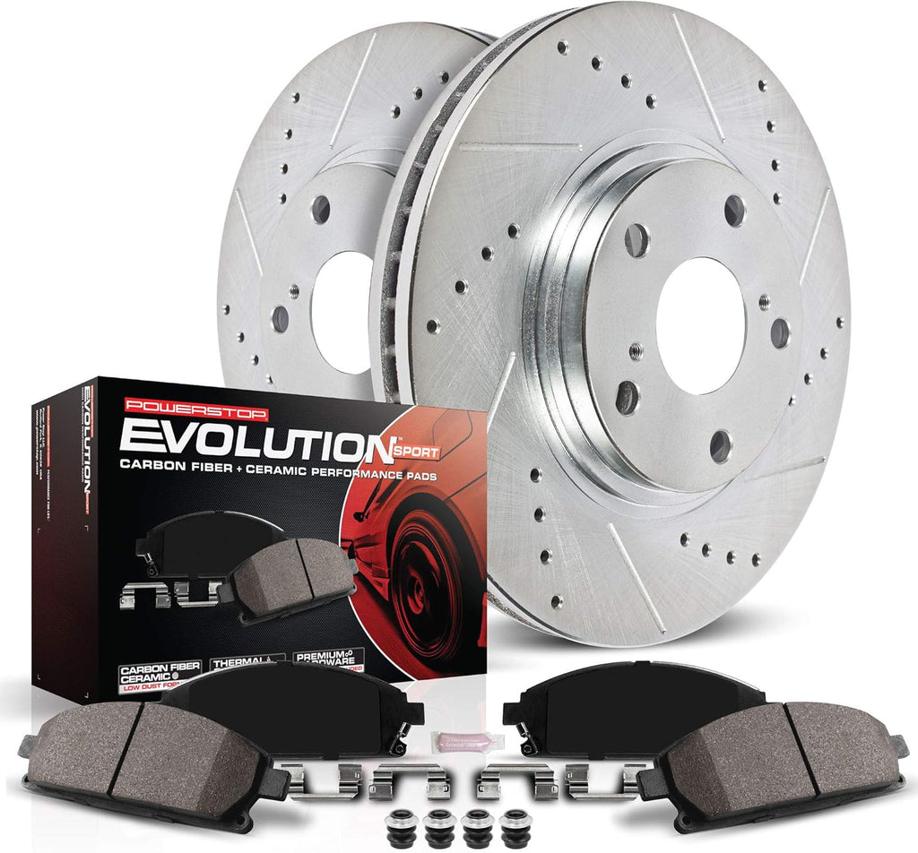 Rear Drilled & Slotted Brake Pads and Rotors Kit R997858