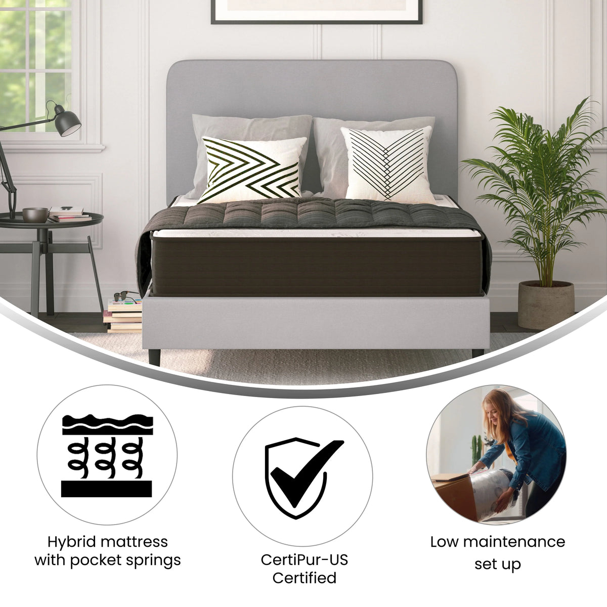 10” Foam & Pocket Spring Hybrid Mattress, Full L831155