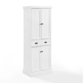 Distressed White Black Wood Pantry Y664