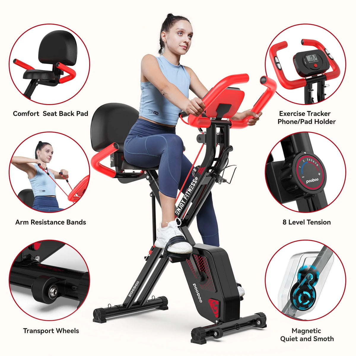 Foldable Magnetic Exercise Bike H40608