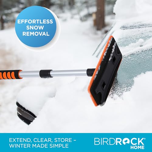 55" Extendable Snow Brush with 14" Foam Head & Detachable Scraper G55554