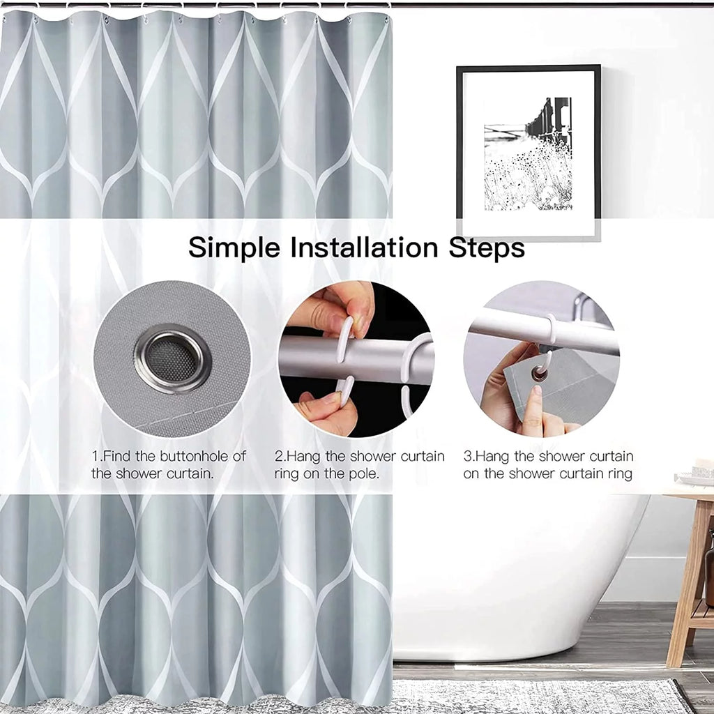 Watercolor Ombre Blue Shower Curtain 66x72 inch B749