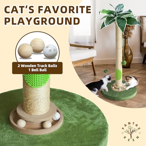 Cat Scratching Post with Cat Toy and Interactive Ball Z9973