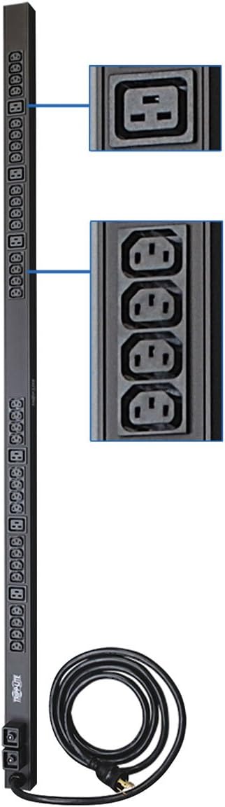 Metered PDU, 30A, 48 Outlets, 208/240V, 0U Vertical Rack-Mount Power V8330