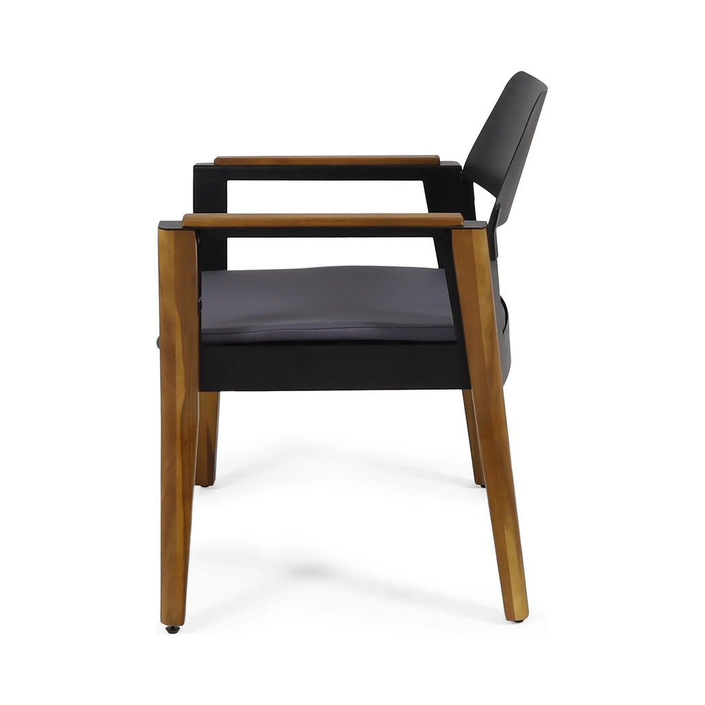 Acacia Wood Club Chairs with Cushion, Set of 4 M309