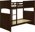 Cappuccino Twin Over Twin Bunk Bed T2733
