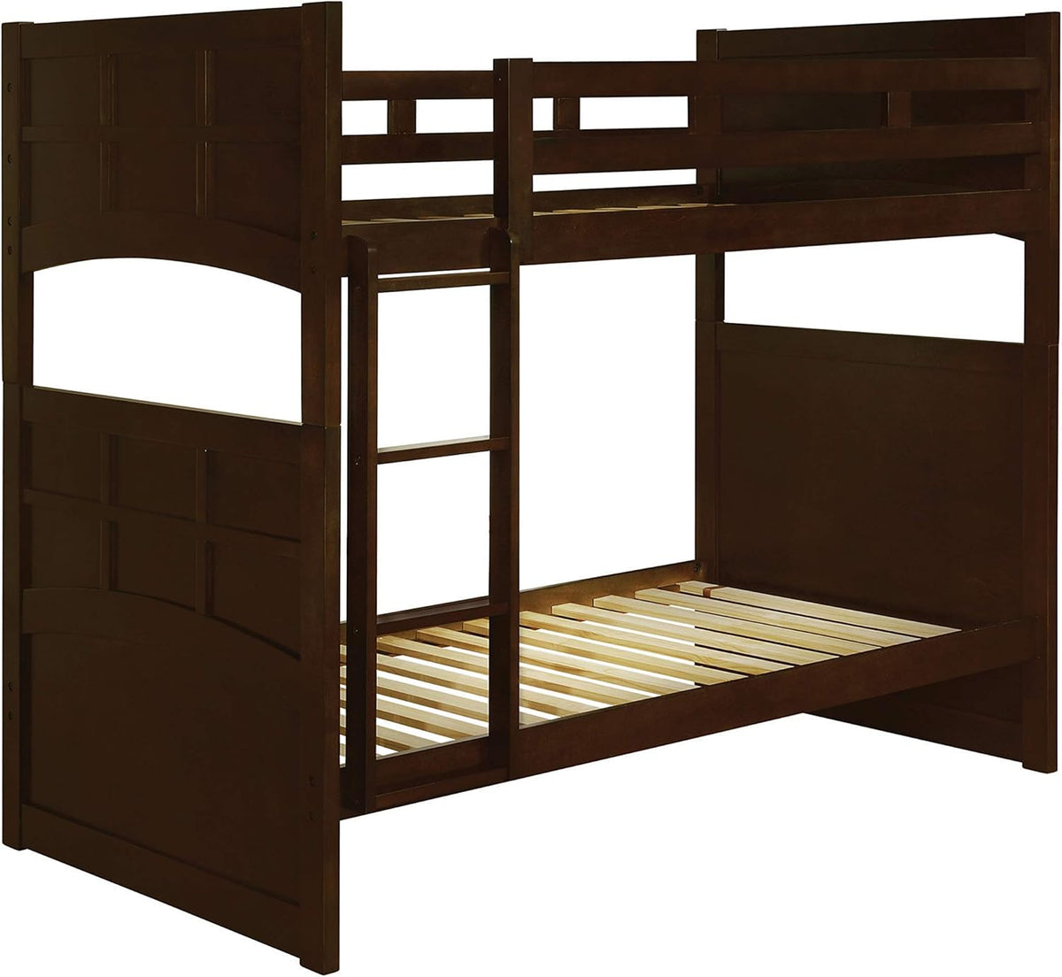 Cappuccino Twin Over Twin Bunk Bed T2733