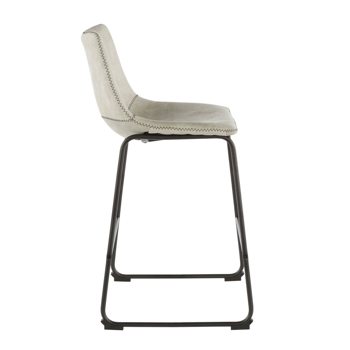 Green Faux Leather Counter Stool Set of 2 G613175