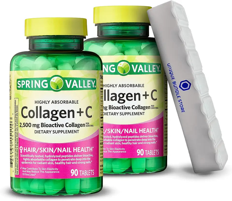 Collagen Pills 2,500 mg Dietary Supplement 90 Count Pack of 2 J7000
