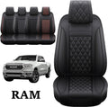 Waterproof Synthetic Leather Seat Covers 5PCS Full Set Black Brown A5635