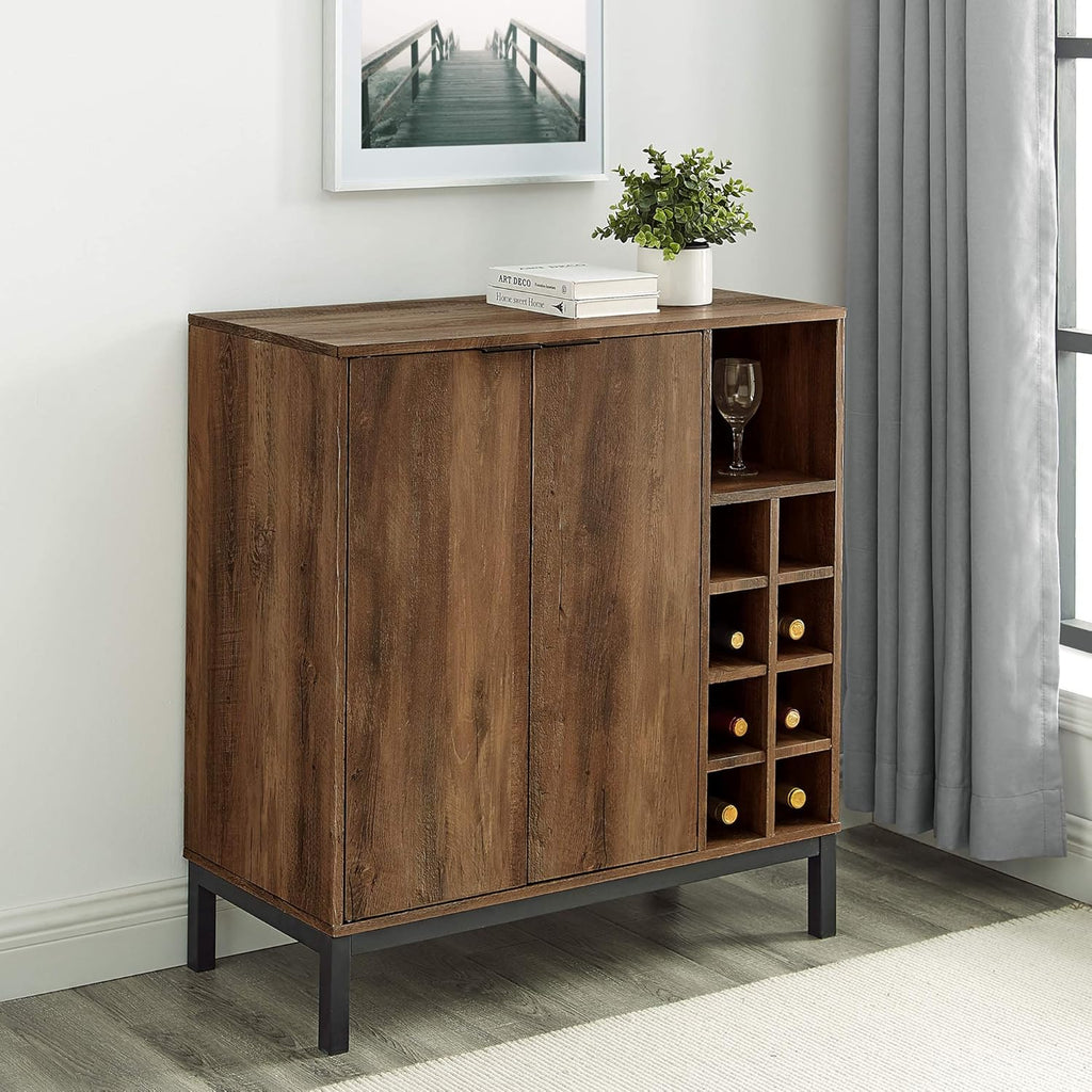 34 Inch Slate Grey Wood Storage Cabinet V476934