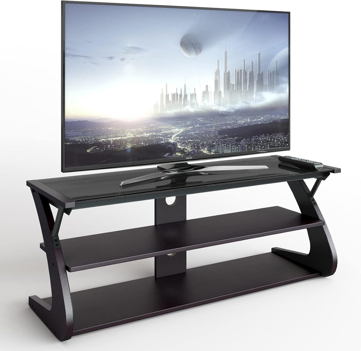 3-Tier TV Stand with Storage Shelves A8013